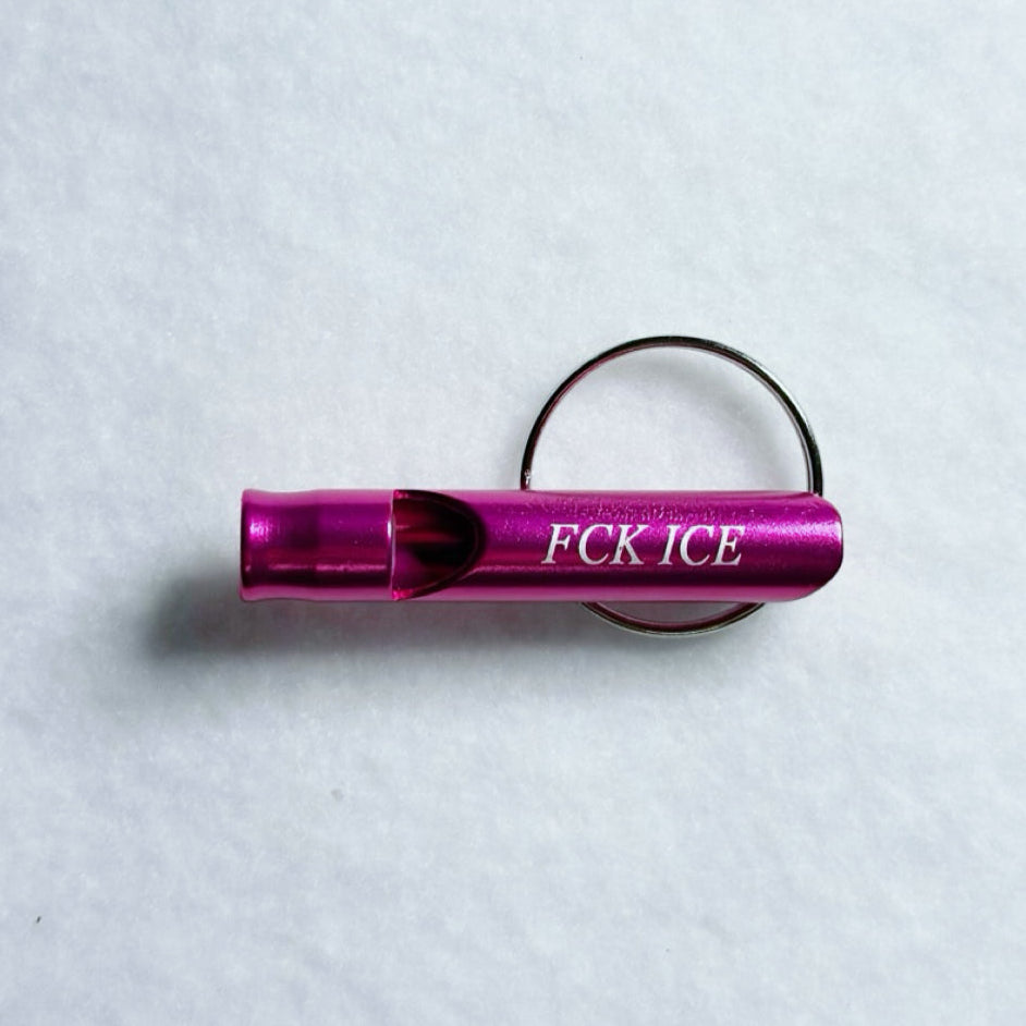 Colorful Aluminum Whistle Multiple Color Options Emergency Safety Keychain Metal Ring Attachment Portable Security Tool Compact Size Design Durable Construction Quality Personal Protection Device Statement Making Accessory Everyday Carry