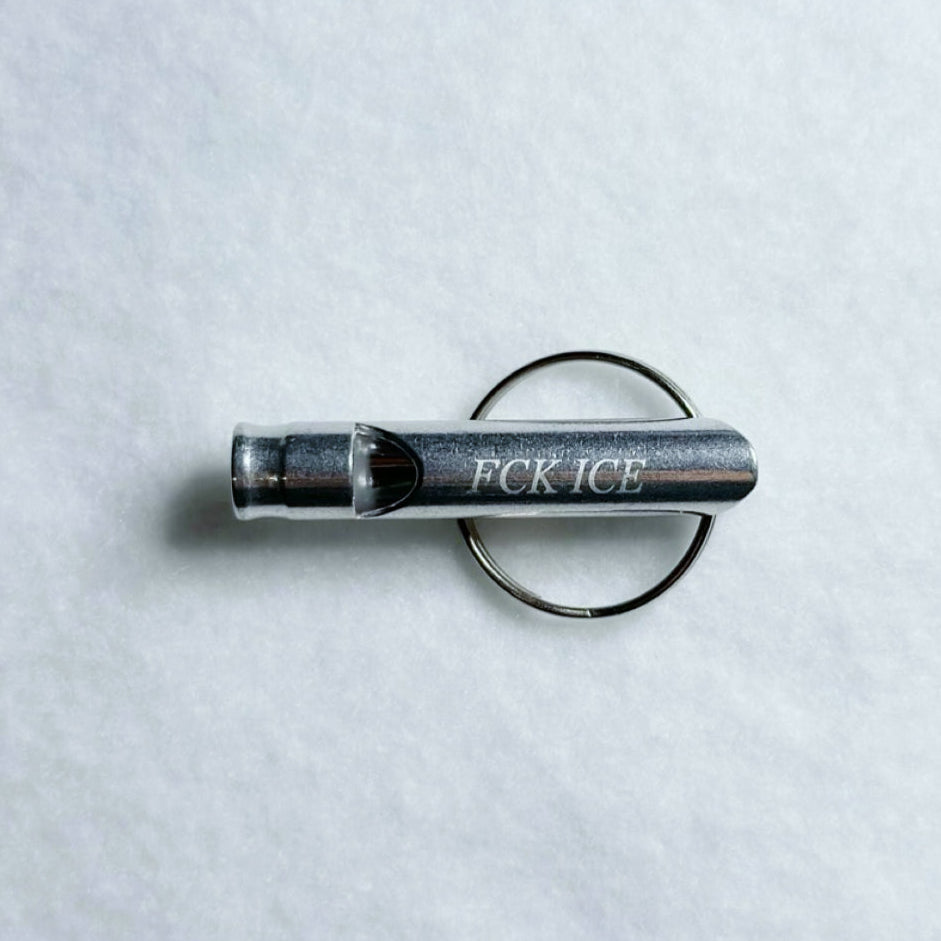 Statement Piece Keychain Aluminum Whistle Design Emergency Safety Tool Gift Idea Multiple Color Options Solidarity Symbol Activism Support Accessory Practical Everyday Carry Durable Construction Quality Compact Size Design Portable Security